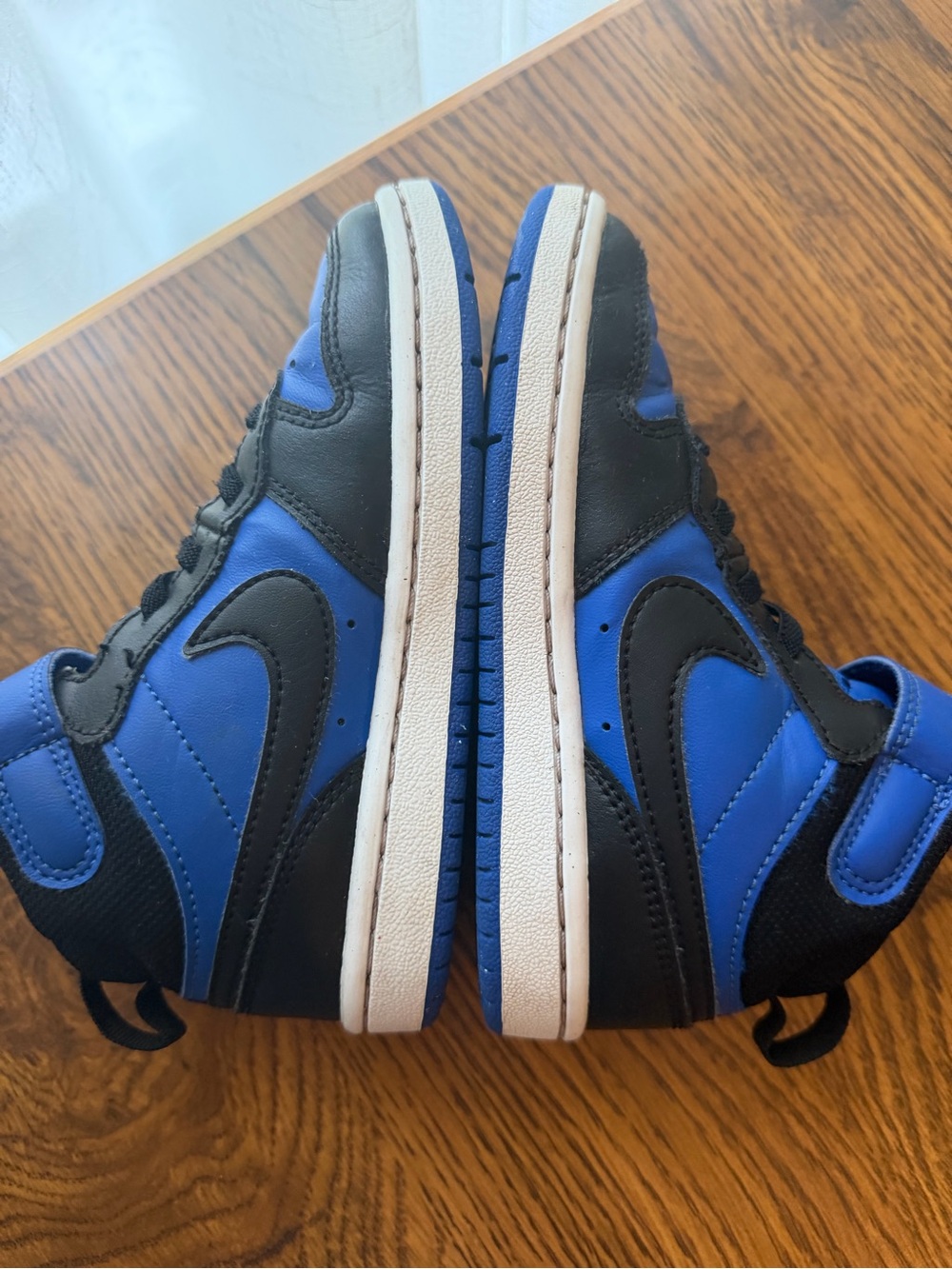 Nike Kids Blue and Black High-Top Sneakers